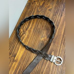 Calvin Klein genuine leather reversible braided belt